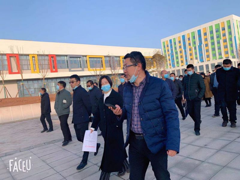 林州市教体局全体职员莅临参观林州职业建筑技术学院